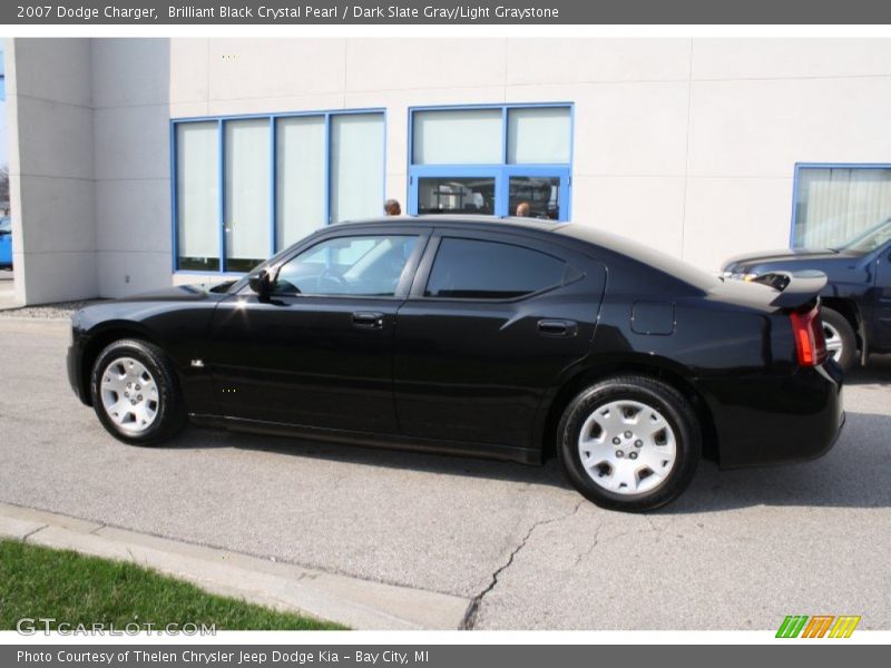 Brilliant Black Crystal Pearl / Dark Slate Gray/Light Graystone 2007 Dodge Charger