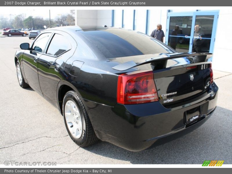 Brilliant Black Crystal Pearl / Dark Slate Gray/Light Graystone 2007 Dodge Charger