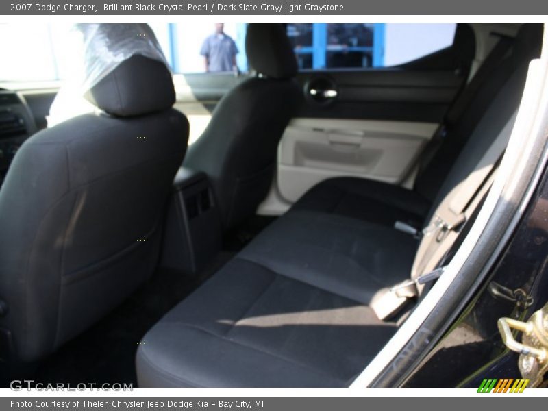 Brilliant Black Crystal Pearl / Dark Slate Gray/Light Graystone 2007 Dodge Charger
