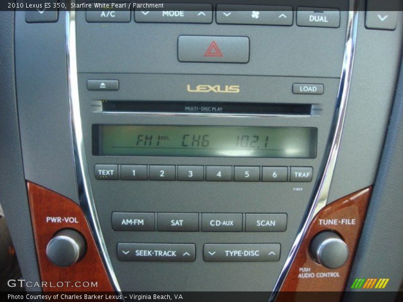 Starfire White Pearl / Parchment 2010 Lexus ES 350