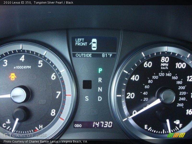 Tungsten Silver Pearl / Black 2010 Lexus ES 350