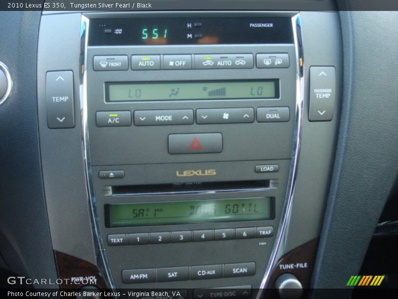 Tungsten Silver Pearl / Black 2010 Lexus ES 350