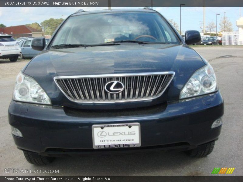 Neptune Blue Mica / Ivory 2007 Lexus RX 350 AWD