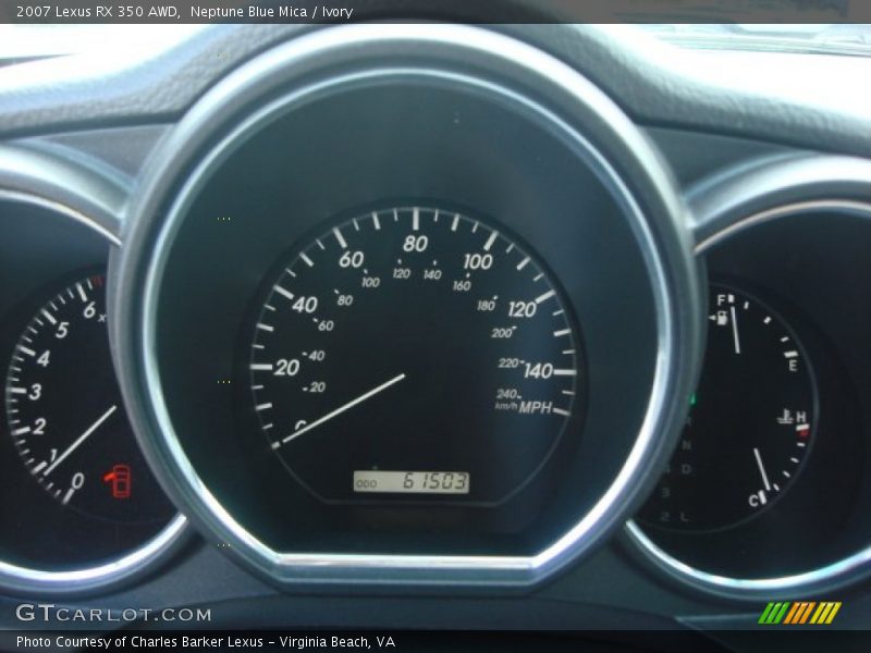 Neptune Blue Mica / Ivory 2007 Lexus RX 350 AWD
