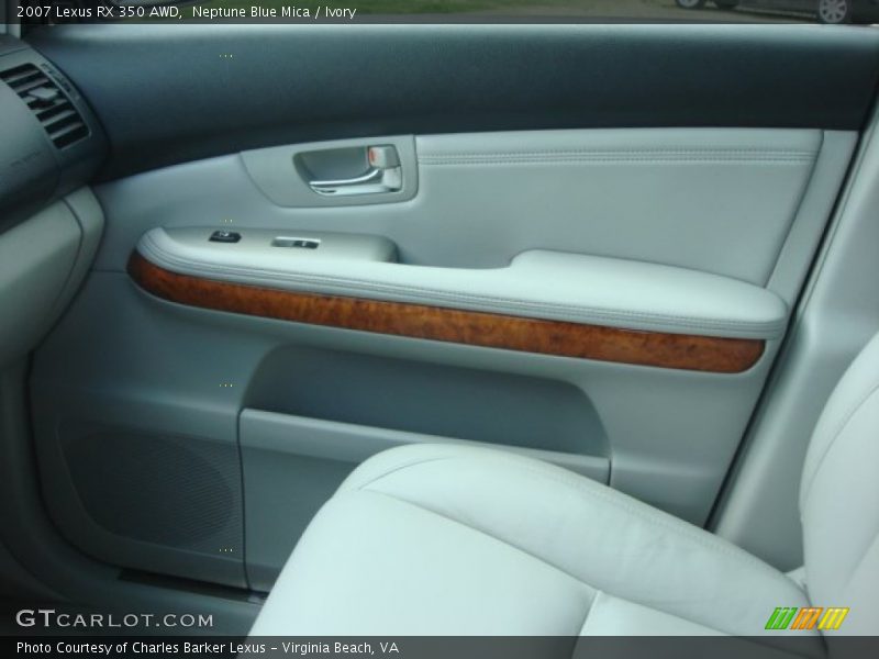 Neptune Blue Mica / Ivory 2007 Lexus RX 350 AWD