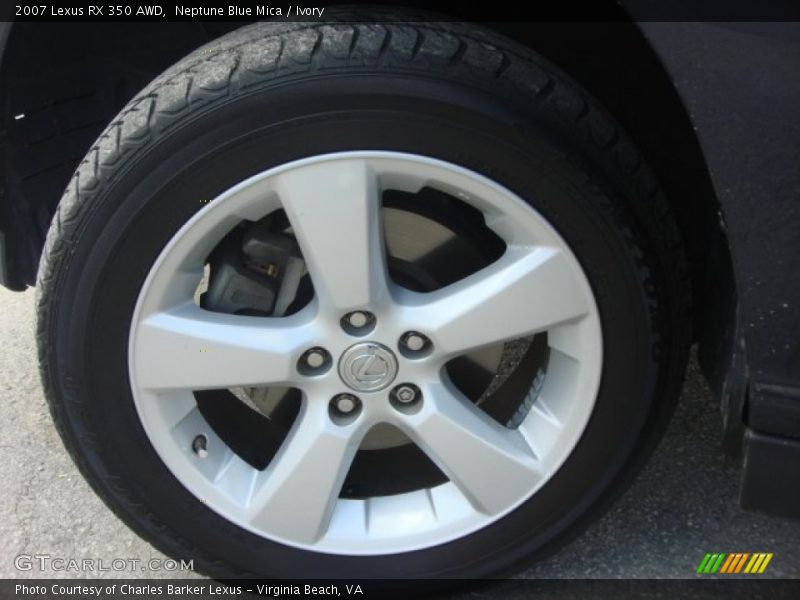 Neptune Blue Mica / Ivory 2007 Lexus RX 350 AWD