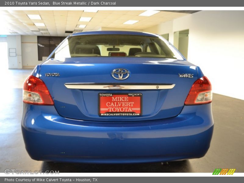 Blue Streak Metallic / Dark Charcoal 2010 Toyota Yaris Sedan