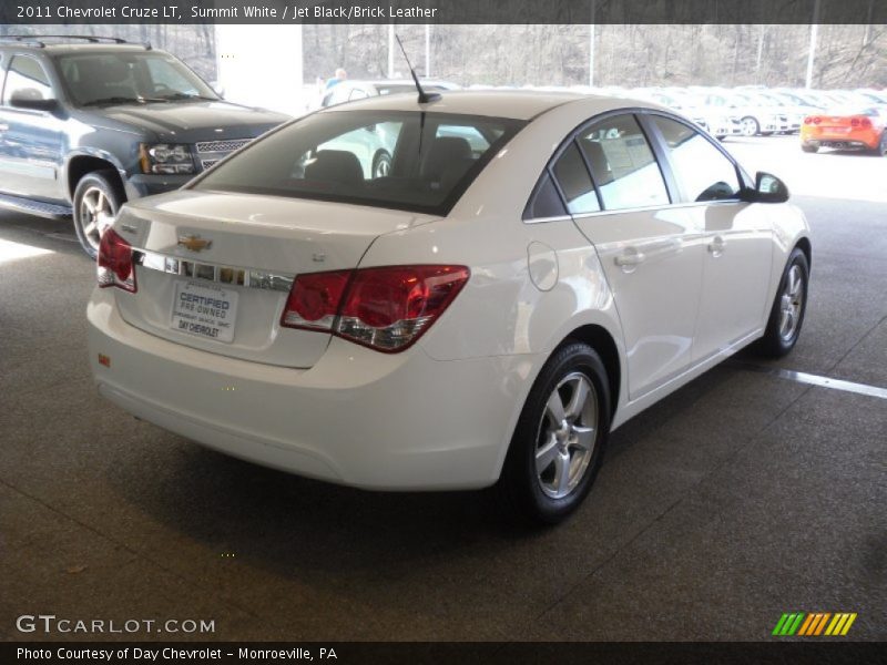 Summit White / Jet Black/Brick Leather 2011 Chevrolet Cruze LT