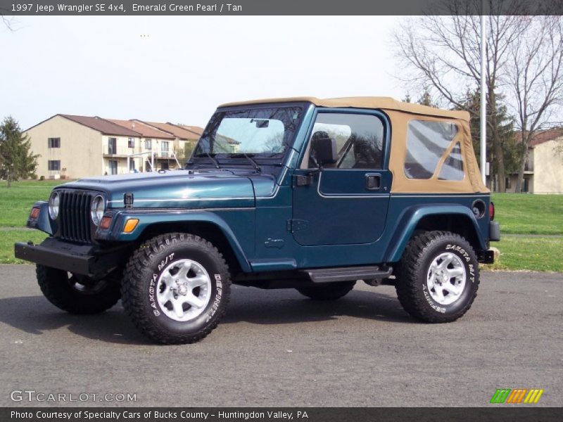 Emerald Green Pearl / Tan 1997 Jeep Wrangler SE 4x4