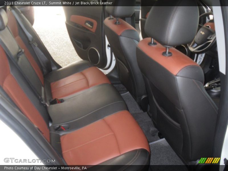 Summit White / Jet Black/Brick Leather 2011 Chevrolet Cruze LT