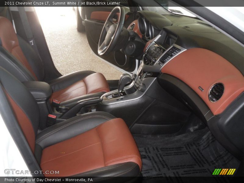 Summit White / Jet Black/Brick Leather 2011 Chevrolet Cruze LT