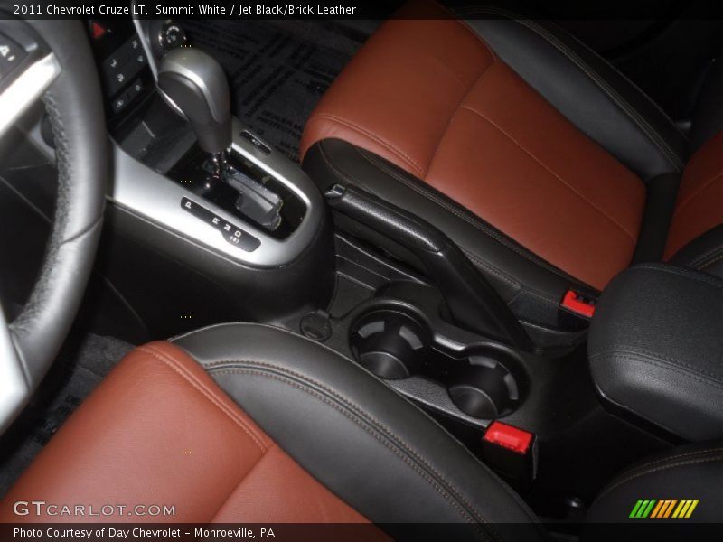 Summit White / Jet Black/Brick Leather 2011 Chevrolet Cruze LT