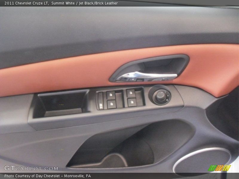 Summit White / Jet Black/Brick Leather 2011 Chevrolet Cruze LT