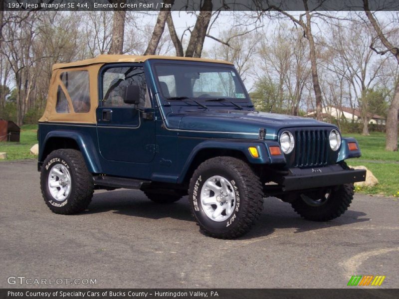 Emerald Green Pearl / Tan 1997 Jeep Wrangler SE 4x4