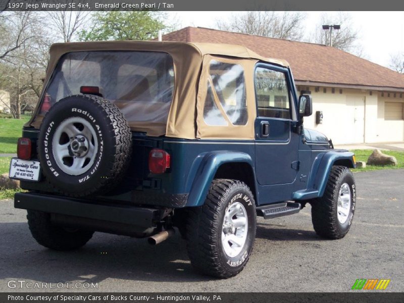 Emerald Green Pearl / Tan 1997 Jeep Wrangler SE 4x4