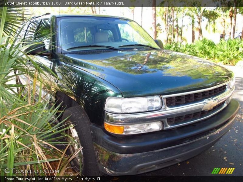 Dark Green Metallic / Tan/Neutral 2004 Chevrolet Suburban 1500