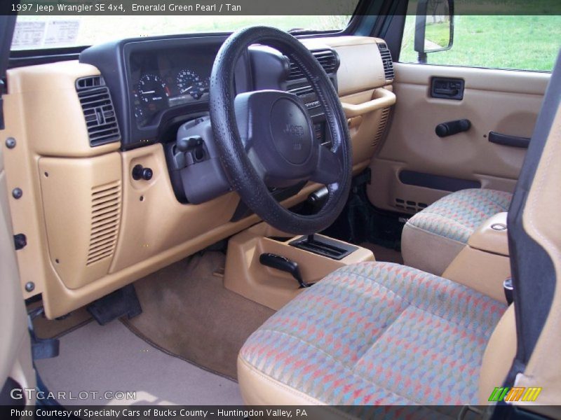 Emerald Green Pearl / Tan 1997 Jeep Wrangler SE 4x4