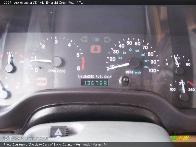 Emerald Green Pearl / Tan 1997 Jeep Wrangler SE 4x4