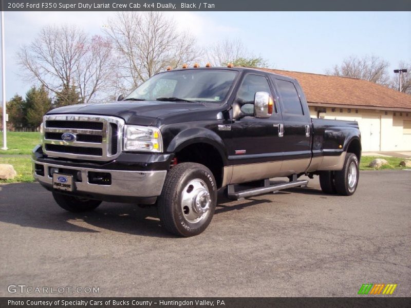 Black / Tan 2006 Ford F350 Super Duty Lariat Crew Cab 4x4 Dually