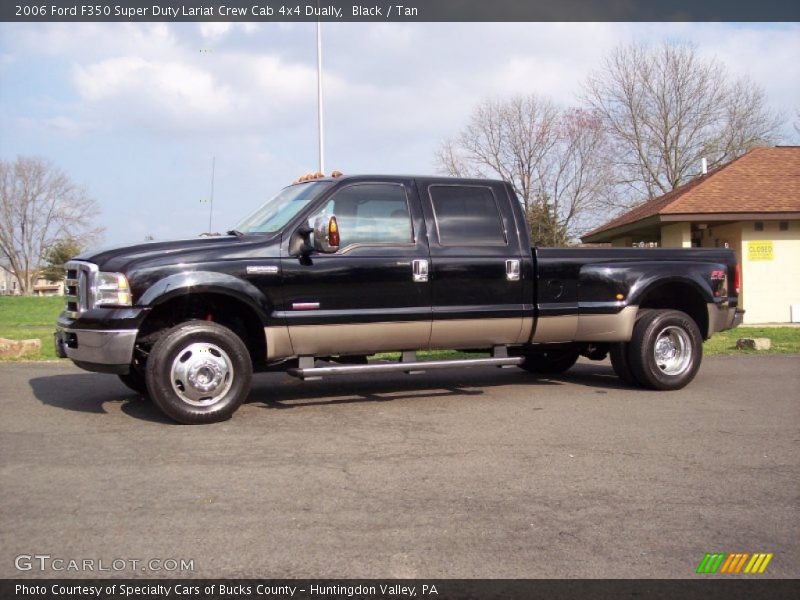 Black / Tan 2006 Ford F350 Super Duty Lariat Crew Cab 4x4 Dually