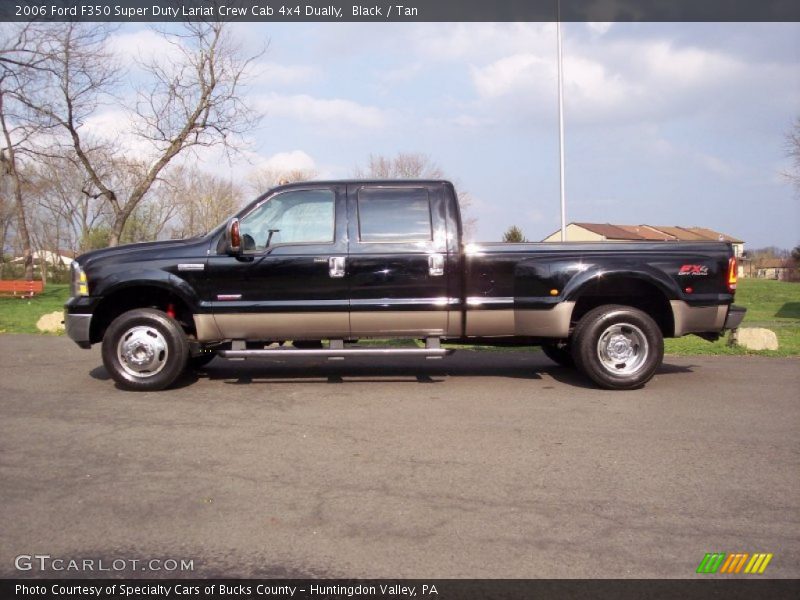 Black / Tan 2006 Ford F350 Super Duty Lariat Crew Cab 4x4 Dually