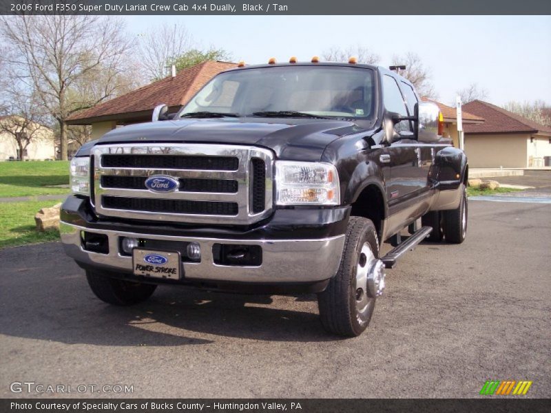 Black / Tan 2006 Ford F350 Super Duty Lariat Crew Cab 4x4 Dually