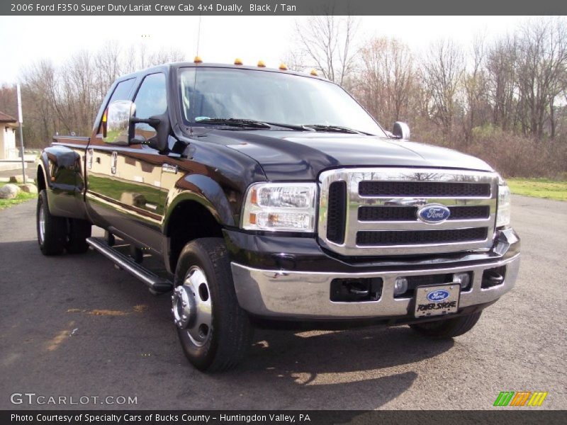 Black / Tan 2006 Ford F350 Super Duty Lariat Crew Cab 4x4 Dually