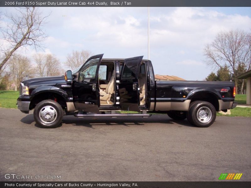 Black / Tan 2006 Ford F350 Super Duty Lariat Crew Cab 4x4 Dually