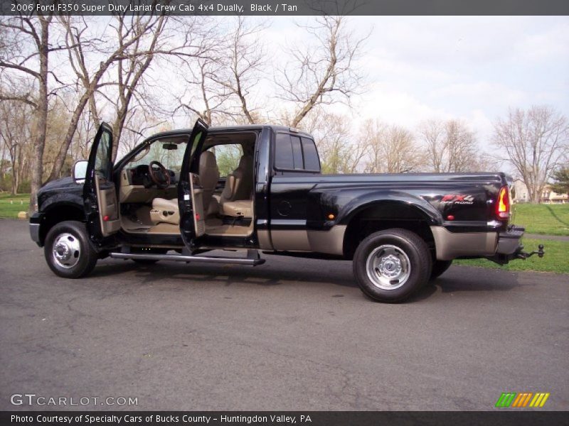 Black / Tan 2006 Ford F350 Super Duty Lariat Crew Cab 4x4 Dually