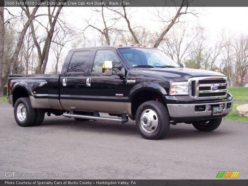Black / Tan 2006 Ford F350 Super Duty Lariat Crew Cab 4x4 Dually
