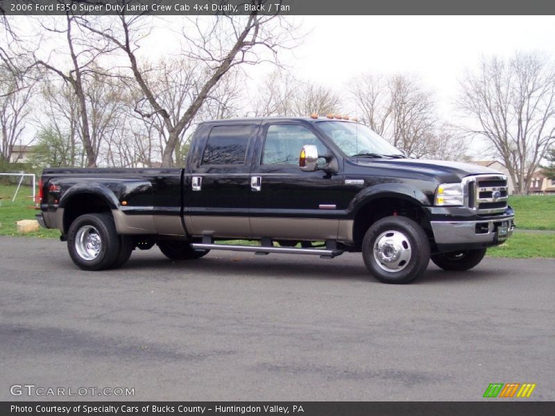 Black / Tan 2006 Ford F350 Super Duty Lariat Crew Cab 4x4 Dually