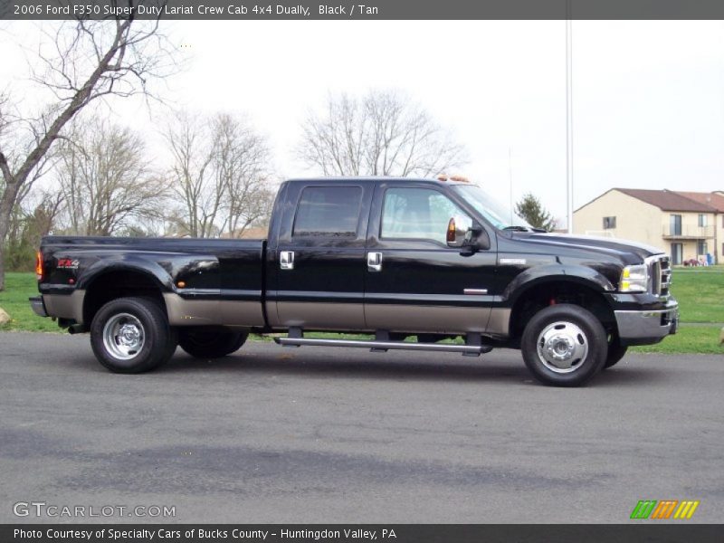 Black / Tan 2006 Ford F350 Super Duty Lariat Crew Cab 4x4 Dually