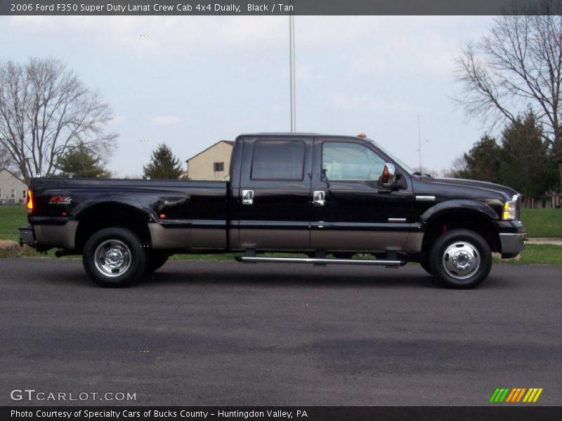 Black / Tan 2006 Ford F350 Super Duty Lariat Crew Cab 4x4 Dually