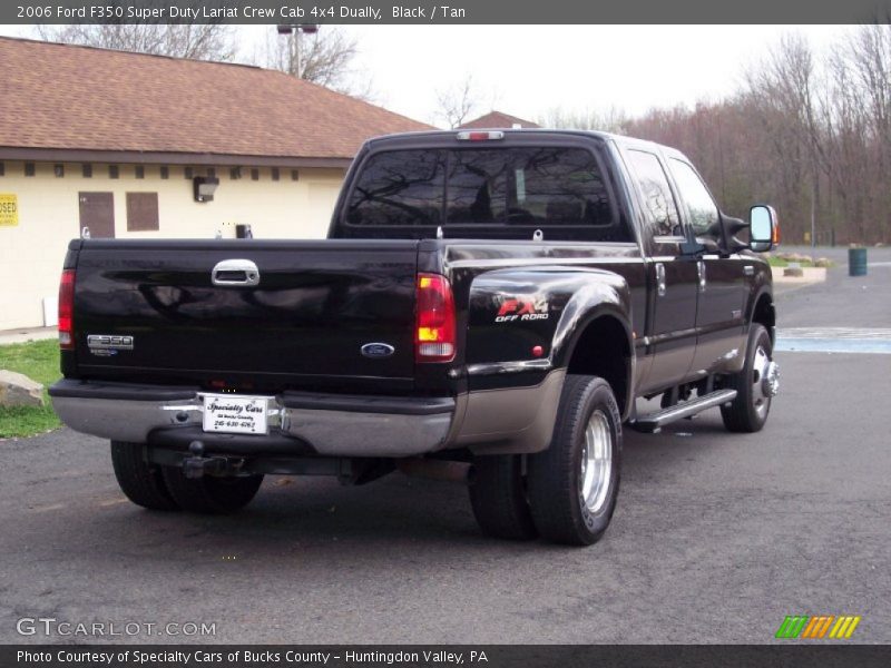 Black / Tan 2006 Ford F350 Super Duty Lariat Crew Cab 4x4 Dually