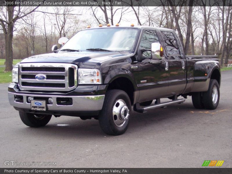 Black / Tan 2006 Ford F350 Super Duty Lariat Crew Cab 4x4 Dually