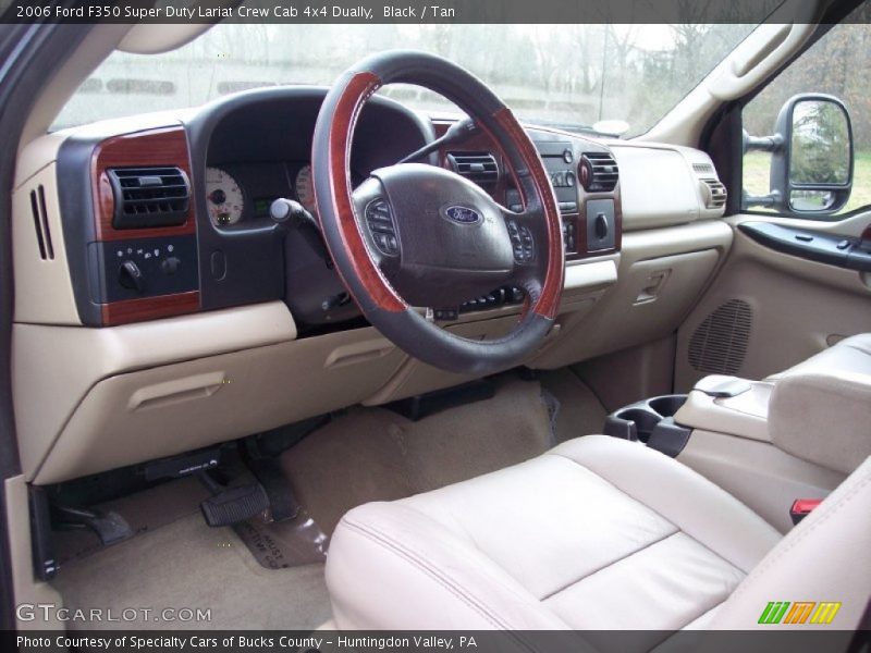 Black / Tan 2006 Ford F350 Super Duty Lariat Crew Cab 4x4 Dually