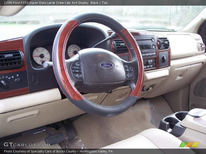 Black / Tan 2006 Ford F350 Super Duty Lariat Crew Cab 4x4 Dually