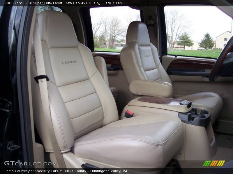 Black / Tan 2006 Ford F350 Super Duty Lariat Crew Cab 4x4 Dually