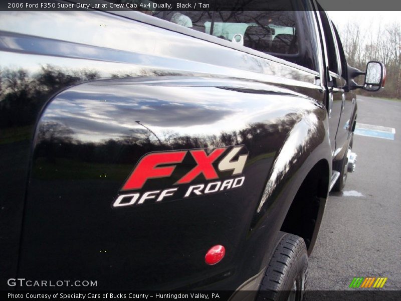 Black / Tan 2006 Ford F350 Super Duty Lariat Crew Cab 4x4 Dually