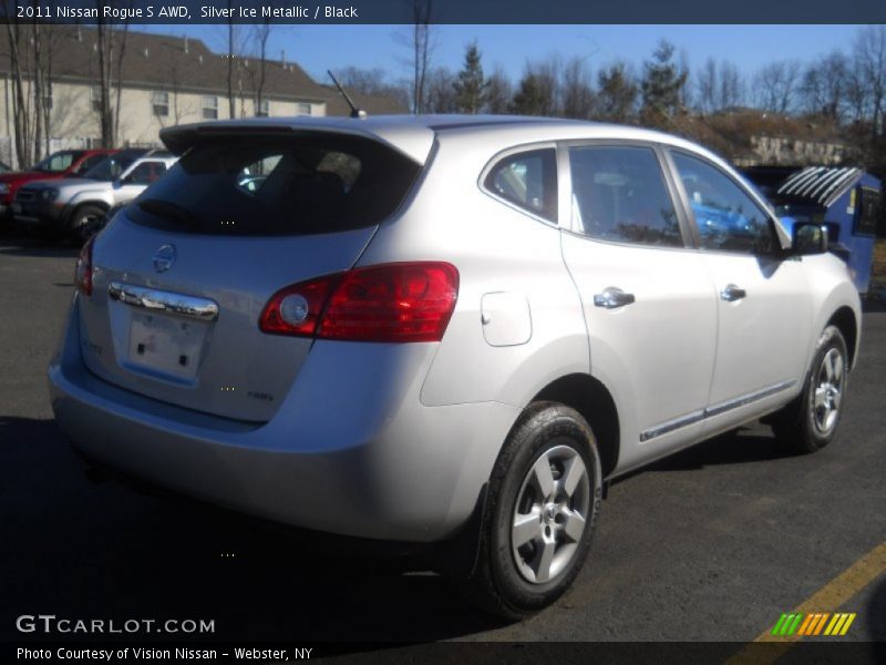 Silver Ice Metallic / Black 2011 Nissan Rogue S AWD