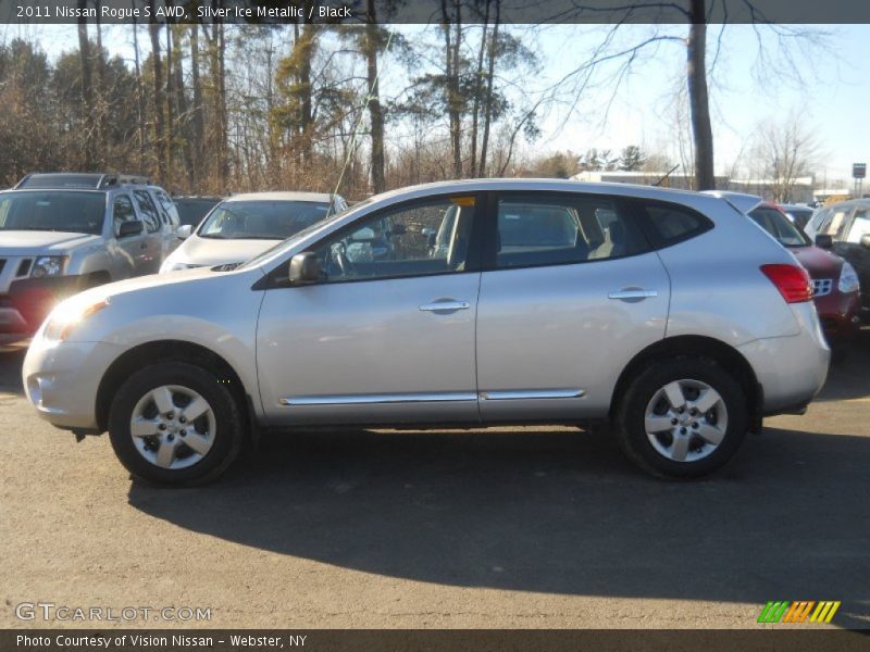 Silver Ice Metallic / Black 2011 Nissan Rogue S AWD