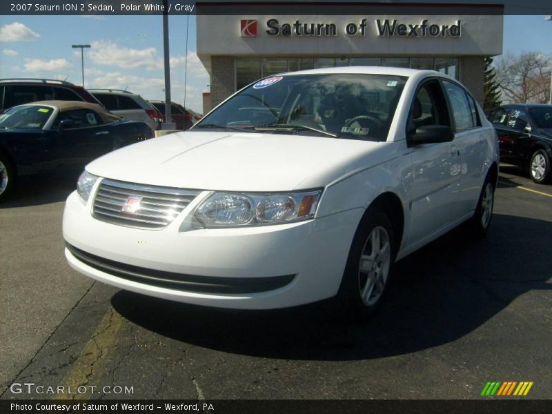 Polar White / Gray 2007 Saturn ION 2 Sedan