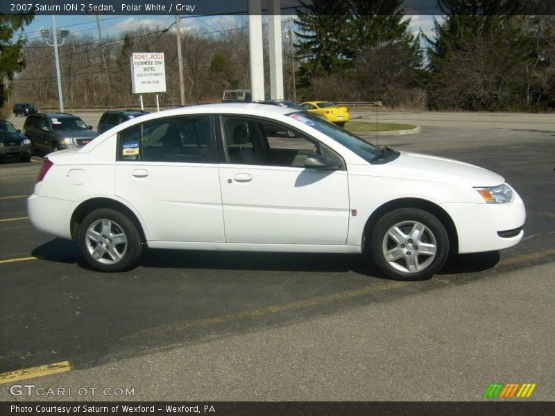 Polar White / Gray 2007 Saturn ION 2 Sedan