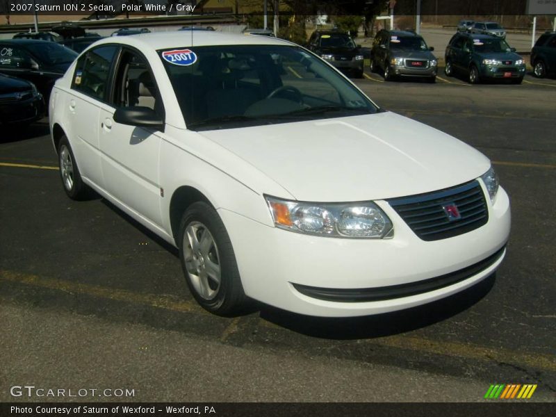 Polar White / Gray 2007 Saturn ION 2 Sedan