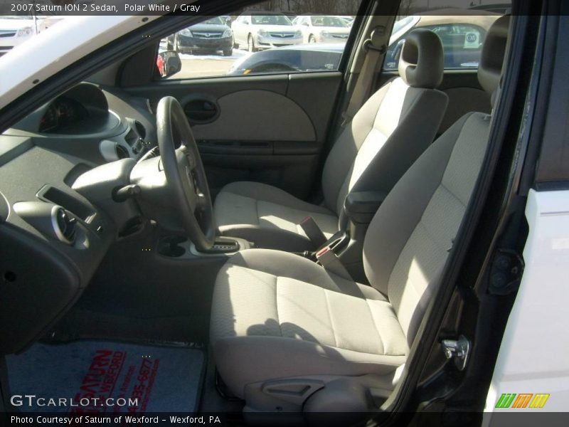 Polar White / Gray 2007 Saturn ION 2 Sedan