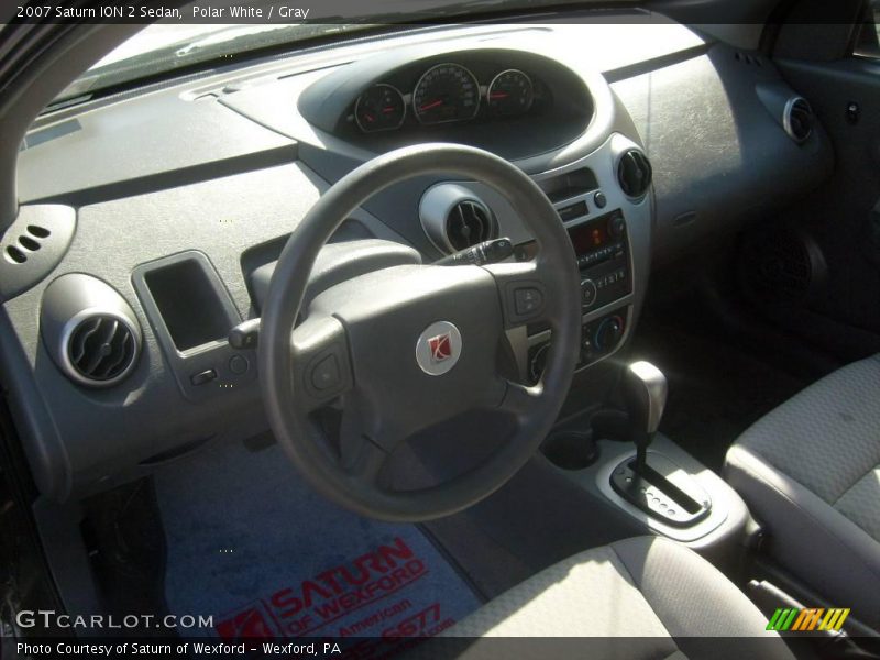 Polar White / Gray 2007 Saturn ION 2 Sedan