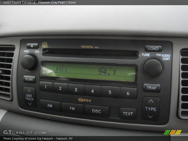 Audio System of 2007 Corolla LE