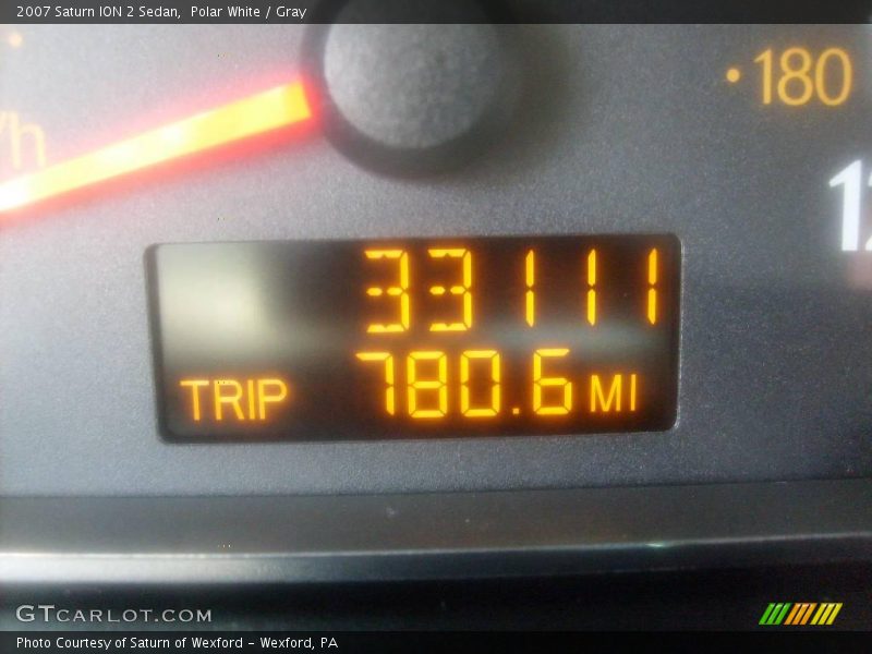 Polar White / Gray 2007 Saturn ION 2 Sedan
