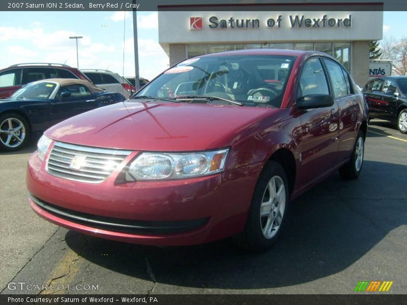 Berry Red / Gray 2007 Saturn ION 2 Sedan