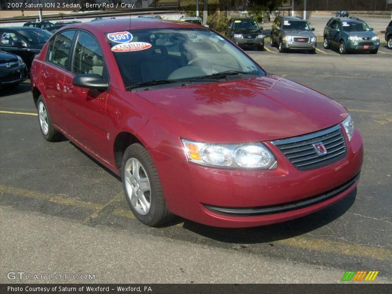Berry Red / Gray 2007 Saturn ION 2 Sedan